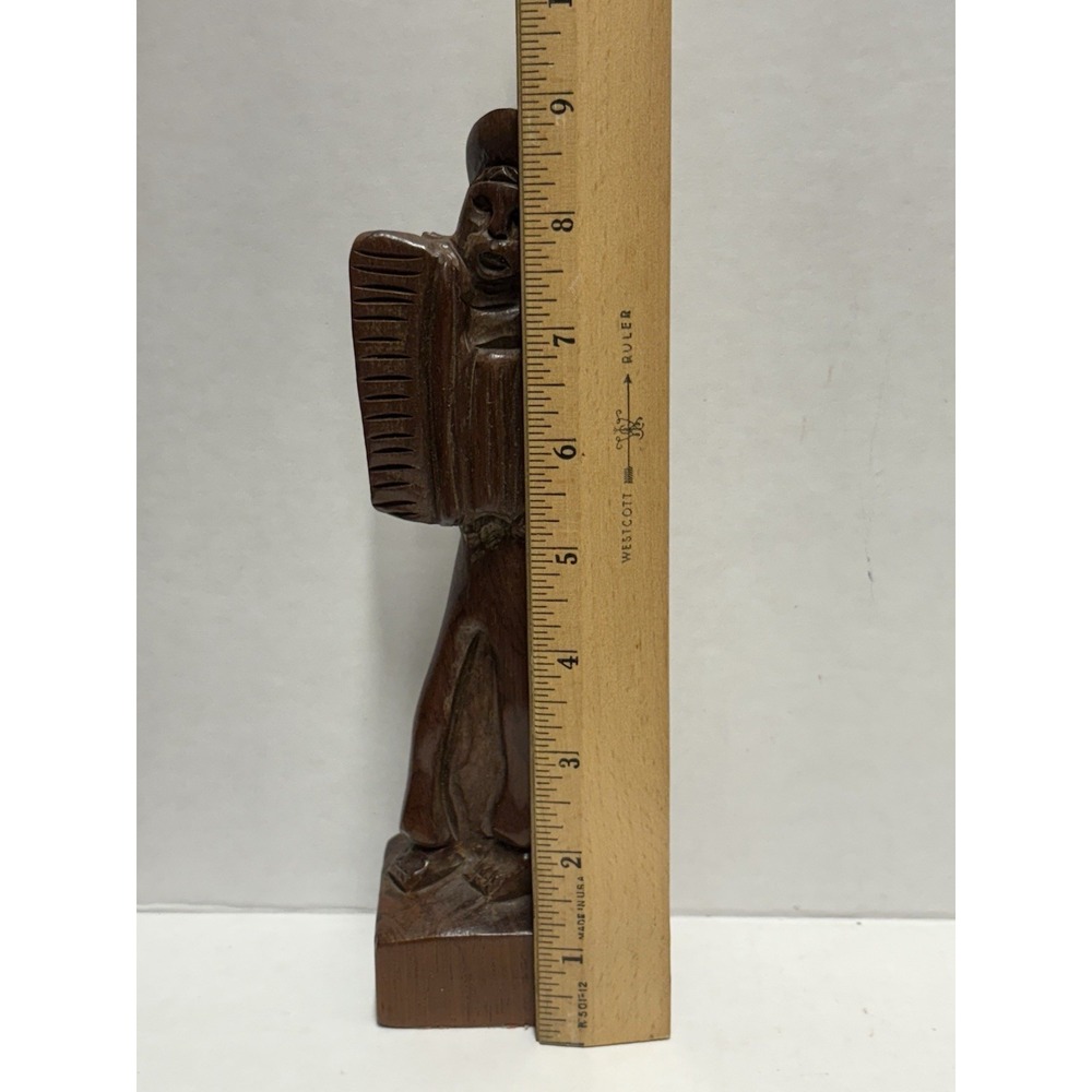 Figurine Sculpture Statue Old Traveling Man Brazil figurine 9 in Wood - Picture 11 of 12
